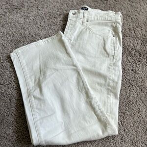 J.Crew White wide leg Cropped Denim Jeans